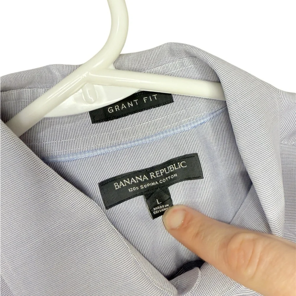 Grey Banana Republic Dress Shirt Grant Fit size Large